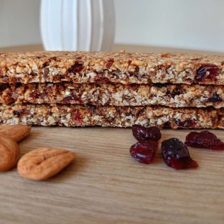 Barres aux amandes et cramberries - Bonheur et papilles