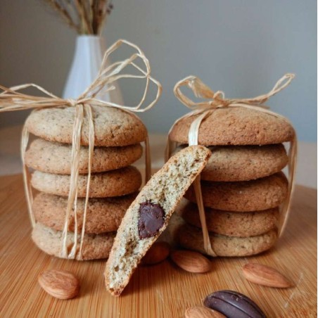 Sablés aux amandes , sarrasin et chocolat - Bonheur et papilles